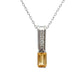 .06ct Citrine Diamond Fashion Pendants 10KT White Gold