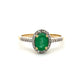 .74ct Emerald Diamond Ring 14KT Yellow Gold