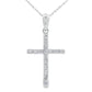 .25ct Diamond Cross Religious Pendant 14KT White Gold