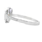 .44ct Rose Quartz Diamond Ring 10KT White Gold