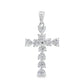 Moissanite Cross Religious Pendant Sterling Silver