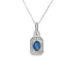 .72ct Sapphire Diamond Fashion Pendants 14KT White Gold
