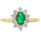 .43ct Emerald Diamond Ring 10KT Yellow Gold