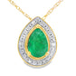 .41ct Emerald Diamond Fashion Pendants 10KT Yellow Gold