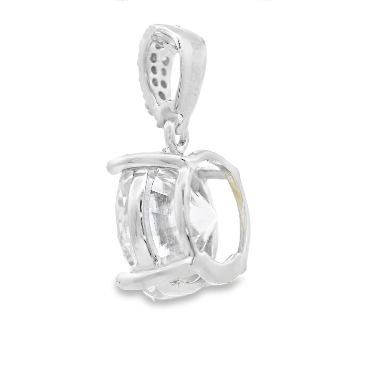 4.00ct मॉइसेनाइट पेंडेंट स्टर्लिंग सिल्वर