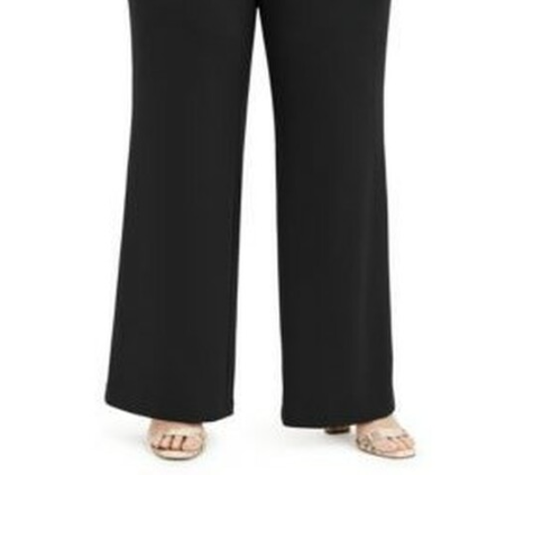 International Concepts Women's Plus Size Utility-Pocket Wide-Leg Pants Black Size 20W