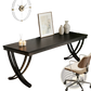 Industrial Double Computer Desk with Metal Legs