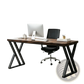 Industrial Writing Desk 55 Inch Dark Wood Table