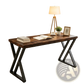 Industrial Writing Desk 55 Inch Dark Wood Table