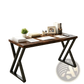 Industrial Writing Desk 55 Inch Dark Wood Table
