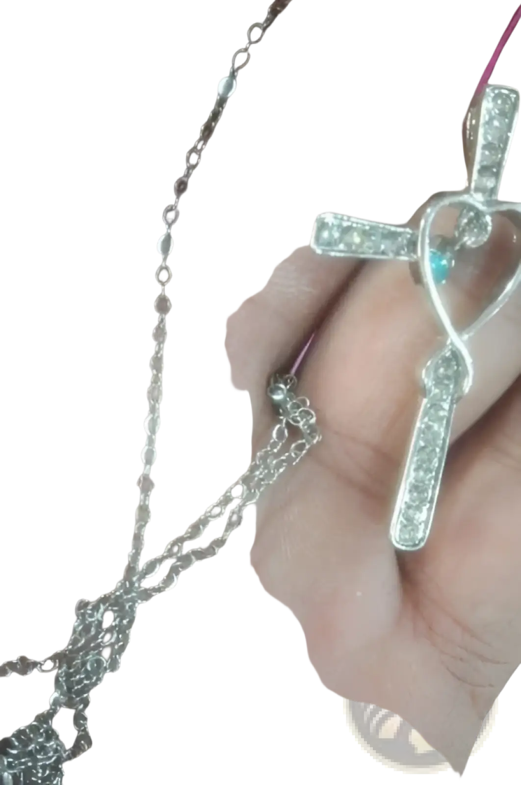 Infinity Love Heart Cross Birthstone Crystal Necklace