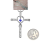 Infinity Love Heart Cross Birthstone Crystal Necklace