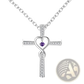Infinity Love Heart Cross Birthstone Crystal Necklace