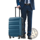 Inky Blue 12 Piece Abs Hardshell Luggage Set with Spinner Wheels