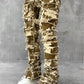 Men's Slim Fit Stacked Ripped Patchwork Streetwear Jeans