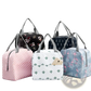 Insulated Waterproof Lunch Bag Striped Cactus Pattern