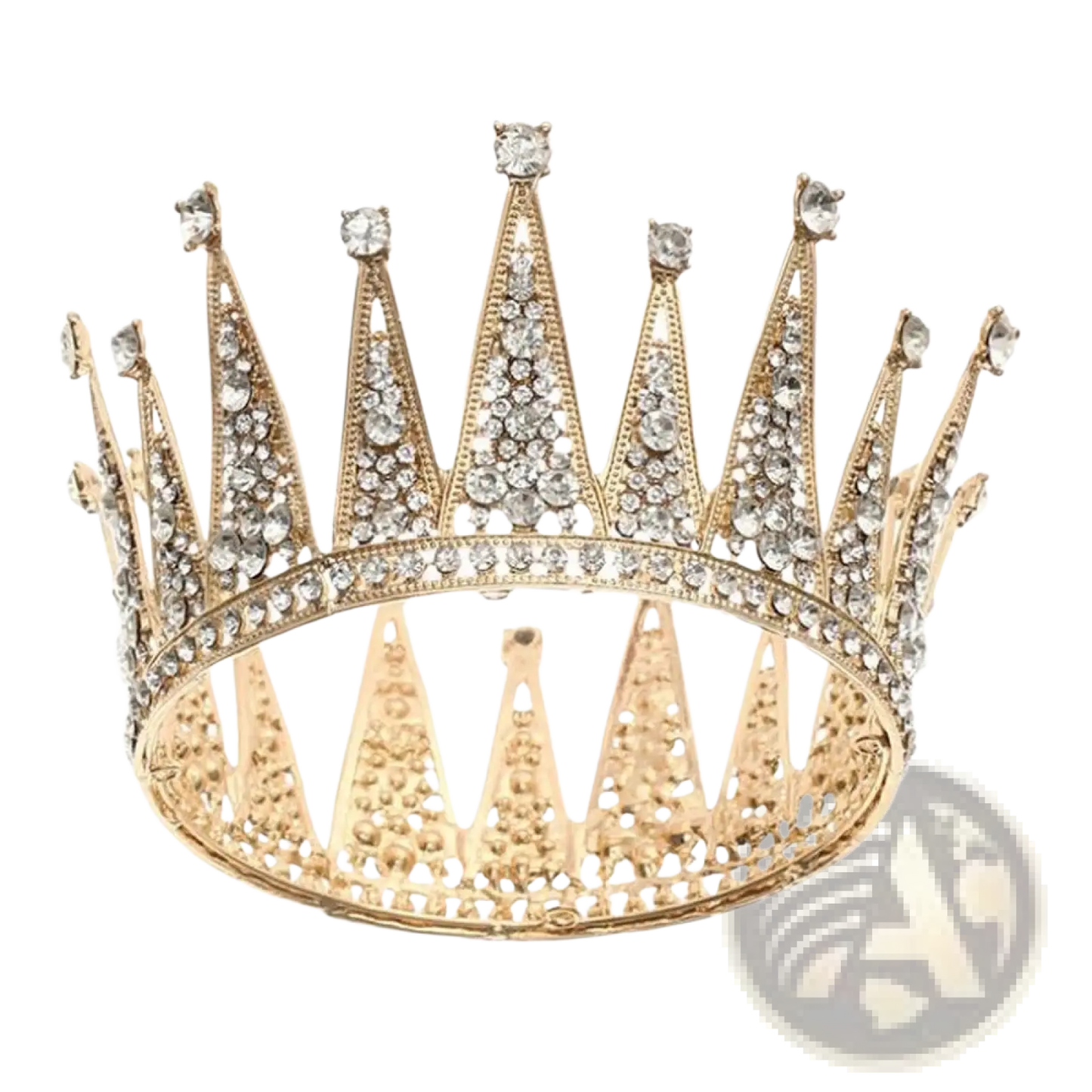 Intricate Rhinestone Filigree Bridal Tiara Crown