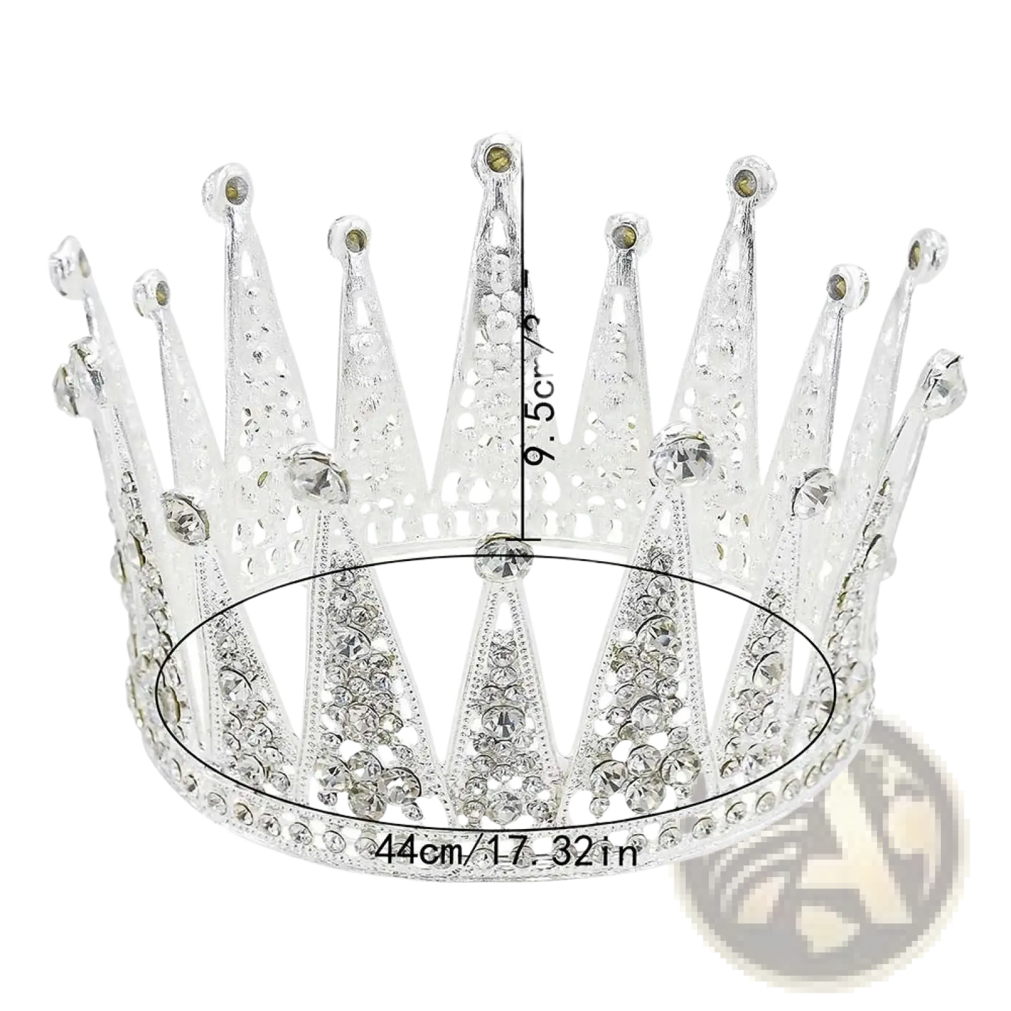 Intricate Rhinestone Filigree Bridal Tiara Crown