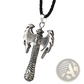 Intricate Viking Axe Pendant Necklace with Braided Cord