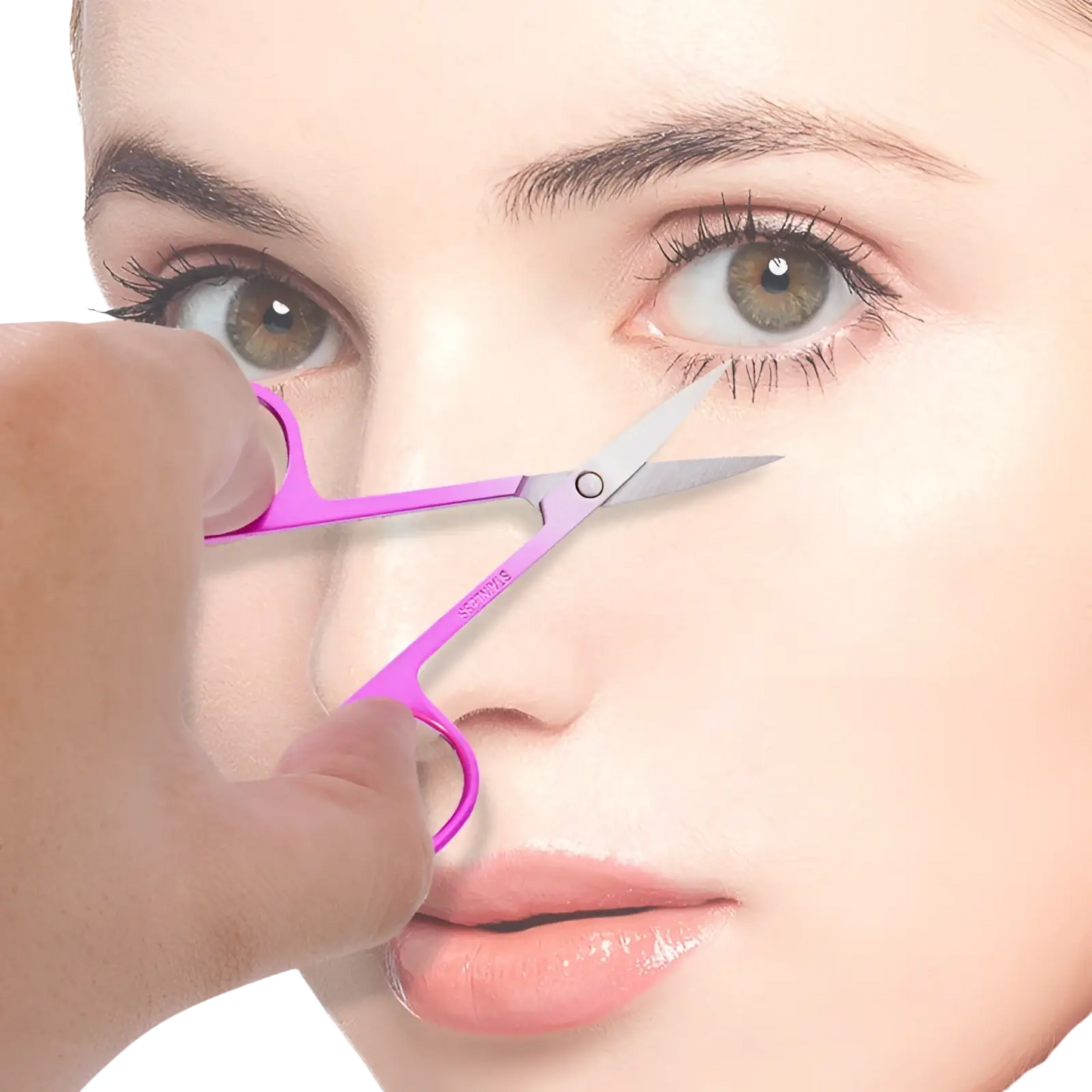 Iridescent Stainless Steel Butterfly Eyebrow Trimmer Scissors