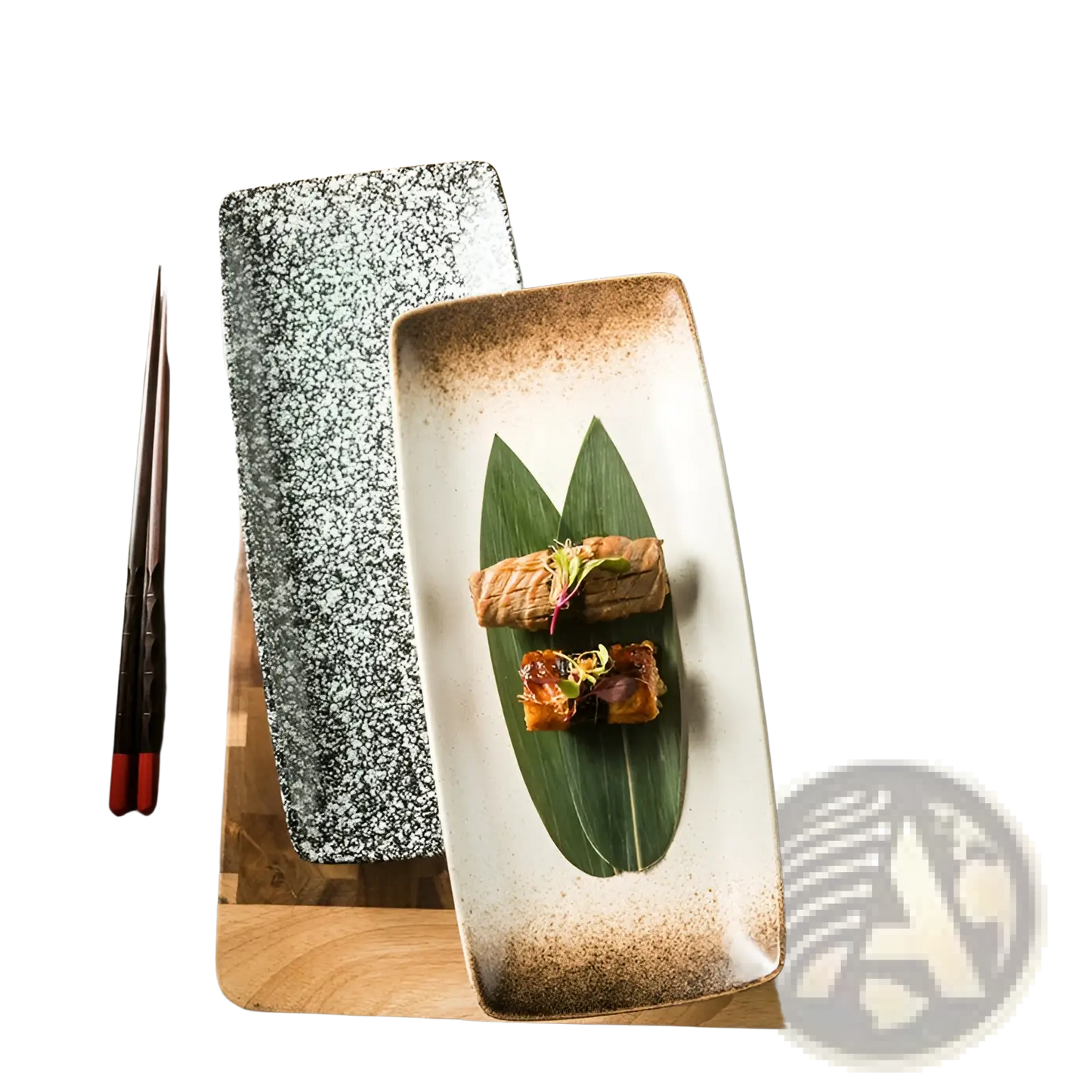Japanese Ceramic Sushi Plates Rectangular Trays