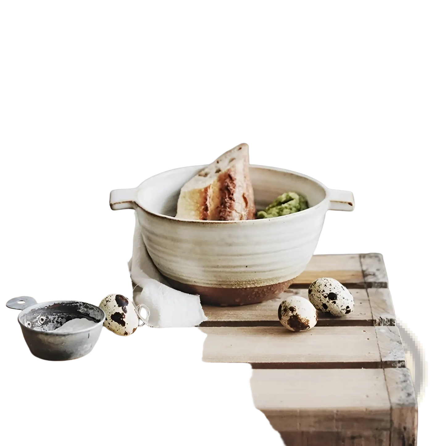 Japanese Stoneware 6 Inch Binaural Ceramic Soup Bowl
