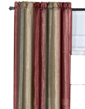 JC Penny Ombre Rod-Pocket Curtain Panel 50X84 : Burgundy