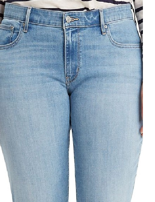 Levi's Women's Ripped Plus Size Skinny Ankle Jeans Blue Size 24