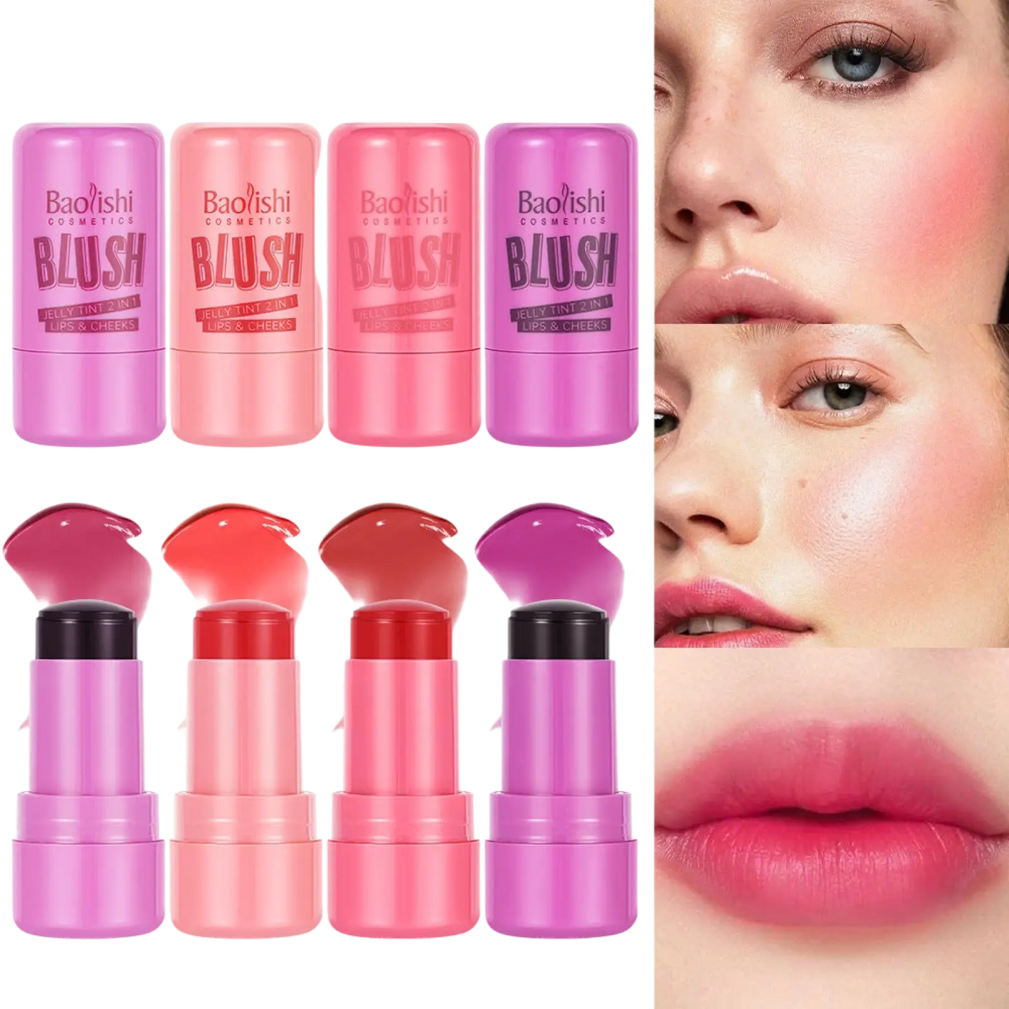 Jelly Blush Stick Shimmer Lip and Cheek Tint 26.5g