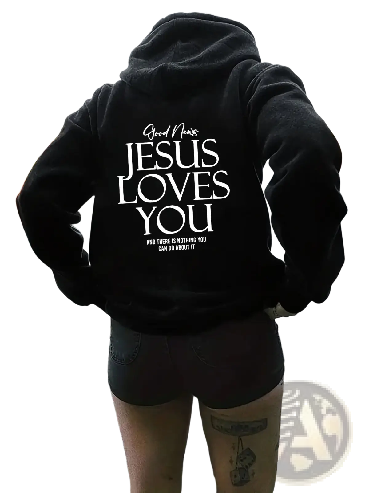 Jesus Loves you Oversized Streetwear Kangaroo Pocket Hoodie