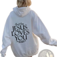Jesus Loves you Oversized Streetwear Kangaroo Pocket Hoodie