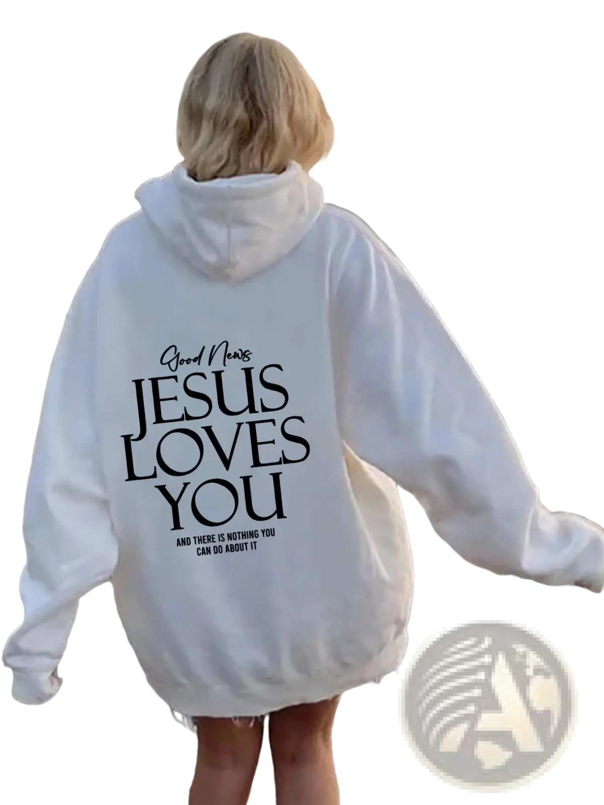 Jesus Loves you Oversized Streetwear Kangaroo Pocket Hoodie