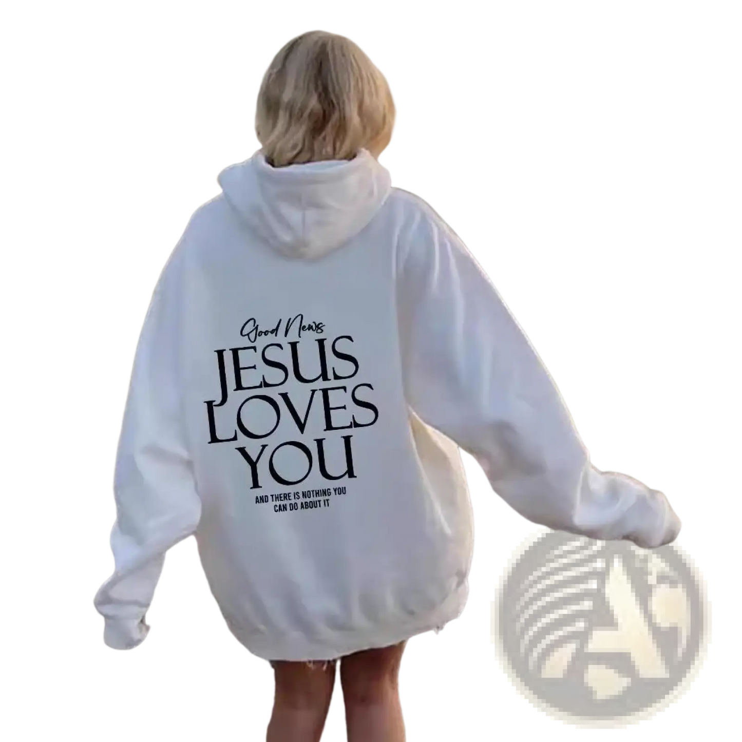Jesus Loves you Oversized Streetwear Kangaroo Pocket Hoodie