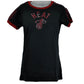 NBA Adidas Miami Heat Womens Ladies Black Tshirt Tee Basketball Final Champions
