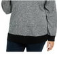 Karen Scott Women's Plus Size Mock Neck Cotton Sweater Charcoal Size 1X