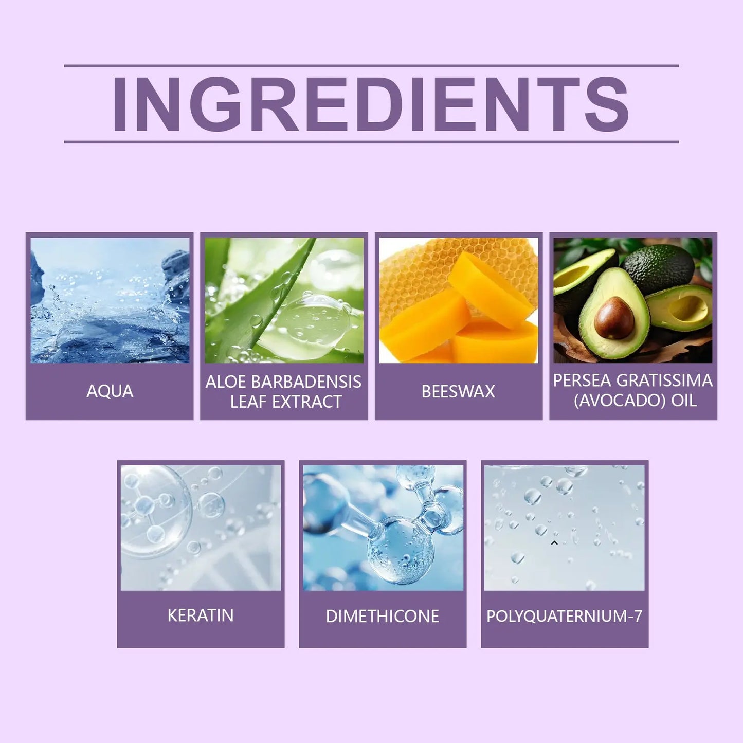 Keratin Purple Hair Mask for Dry Frizzy Hair 50ml