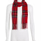 Steve Madden Women's Classic Plaid Muffler Scarf Red Size Regular