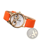 Kids Cartoon Cat Face Quartz Watch with Gold Frame