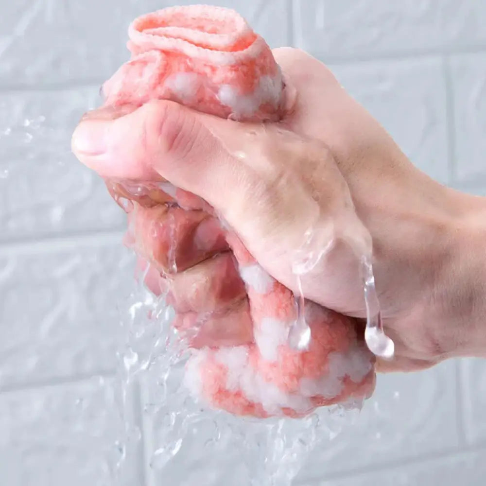 Super Absorbent Striped Coral Fleece Kitchen Cleaning Cloths