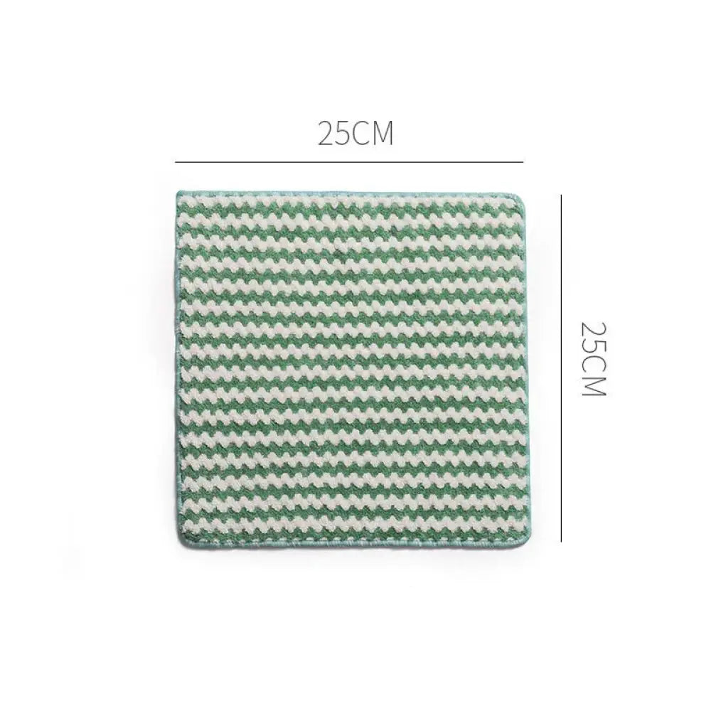 Super Absorbent Striped Coral Fleece Kitchen Cleaning Cloths