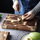 Striped Parquet Solid Wood Cutting Board