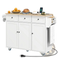 Kitchen Island with Drop Leaf and Charging Station
