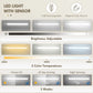 Kitchen Pantry Cabinet with Led Light and Spice Racks