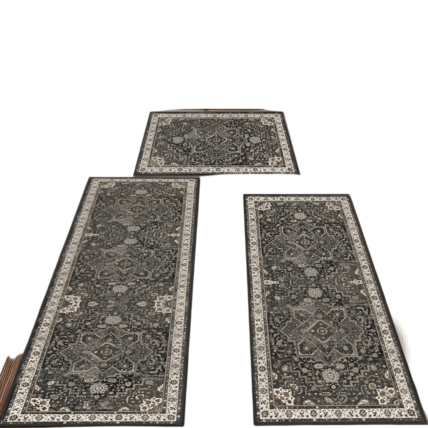 Kitchen Rug Sets 3 Piece Washable Boho Non Slip Runner
