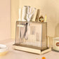 Cream Acrylic Knife Block and Cutlery Storage Rack