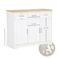 Kitchen Sideboard Buffet Cabinet with Storage White Oak