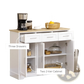 Kitchen Sideboard Buffet Cabinet with Storage White Oak