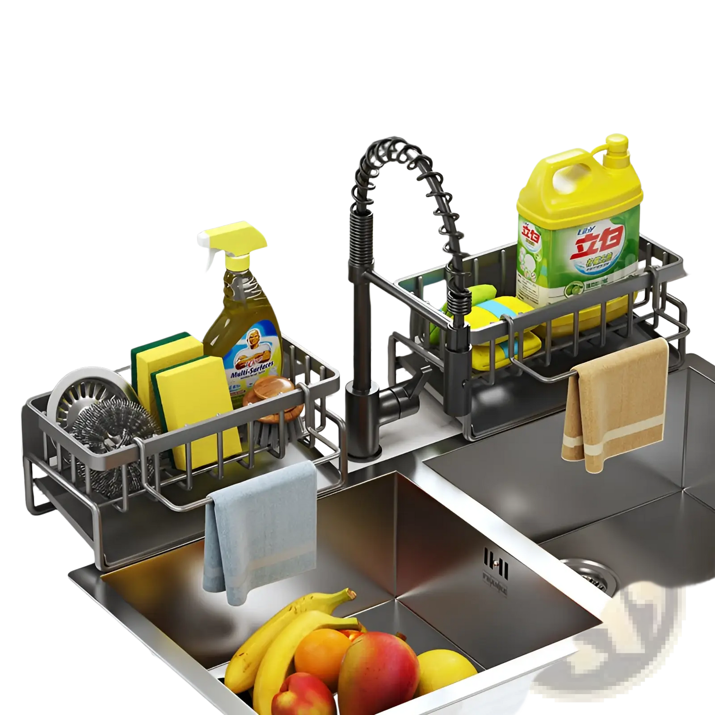 Kitchen Sink Storage Rack Stainless Steel Organizer