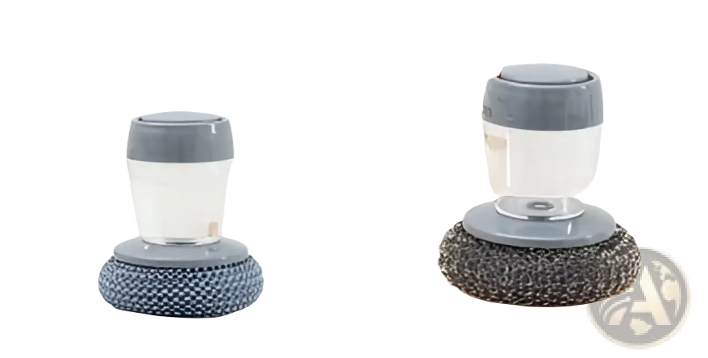 Kitchen Soap Dispensing Palm Brush and Scrubber Set