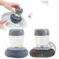 Kitchen Soap Dispensing Palm Brush and Scrubber Set